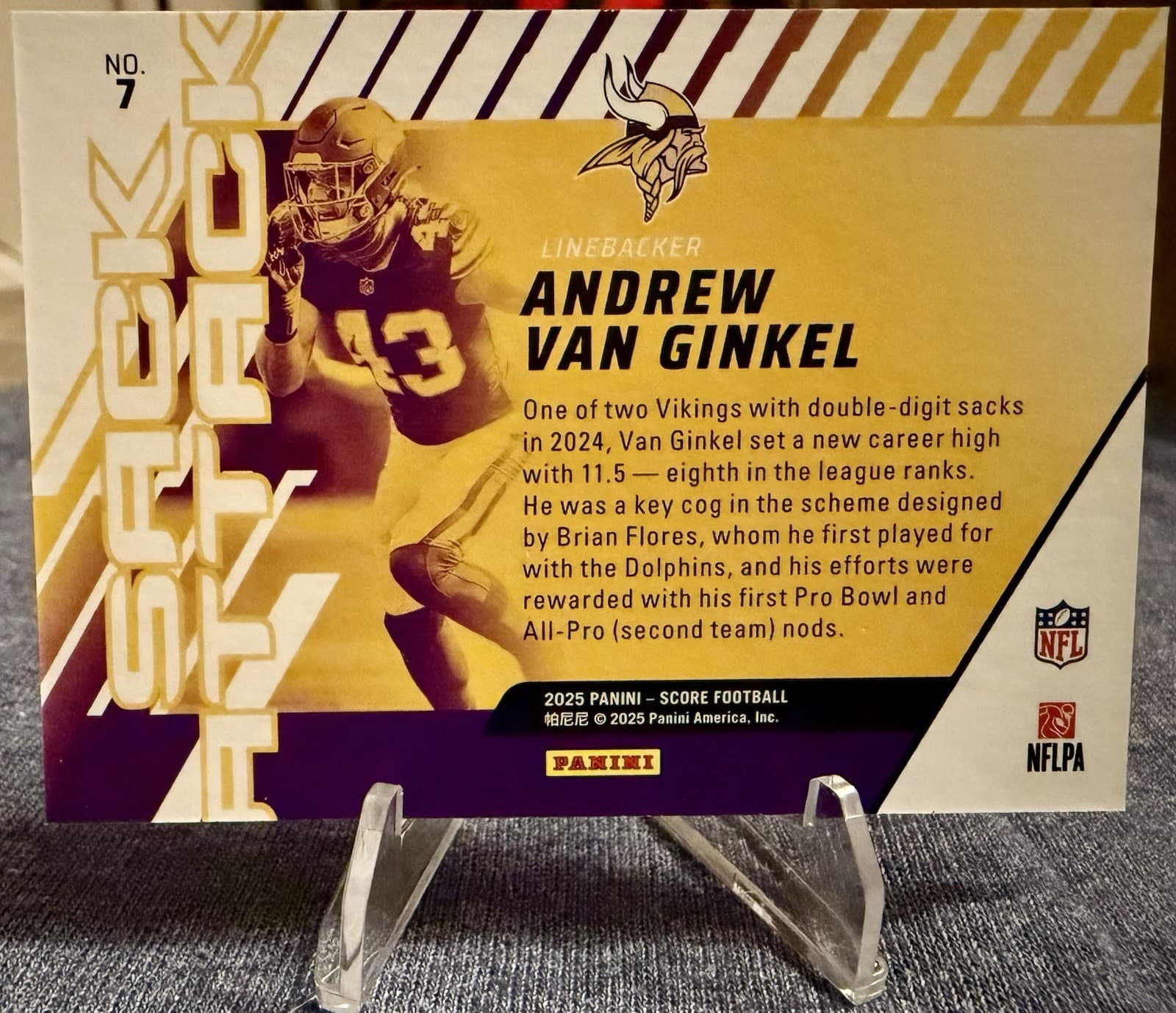 2025 Score - Sack Attack Andrew Van Ginkel #7 - Thumbnail 2