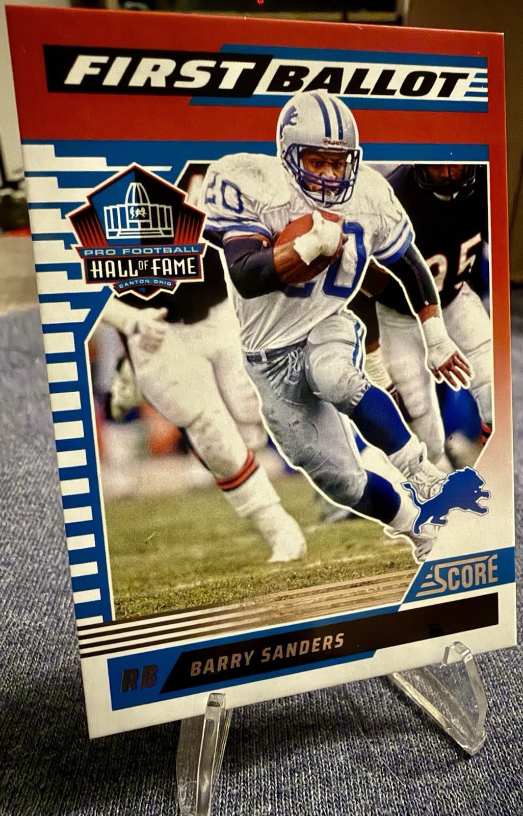 2025 Score Barry Sanders First Ballot #8 Detroit Lions HOF