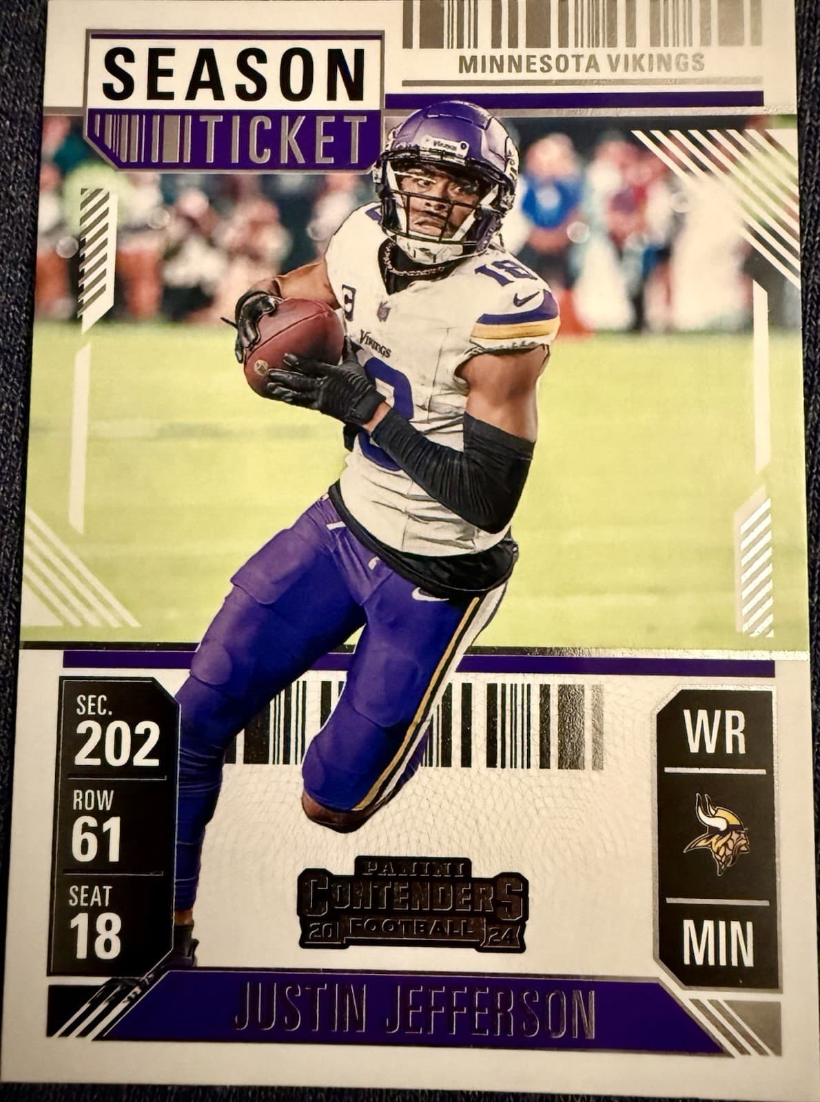 2024 Panini Contenders - Season Ticket Justin Jefferson #65 Retail