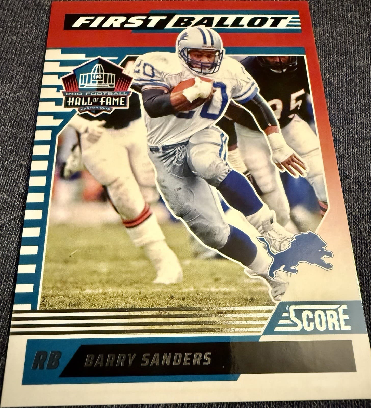 2025 Score Barry Sanders First Ballot #8 Detroit Lions HOF - Thumbnail 6