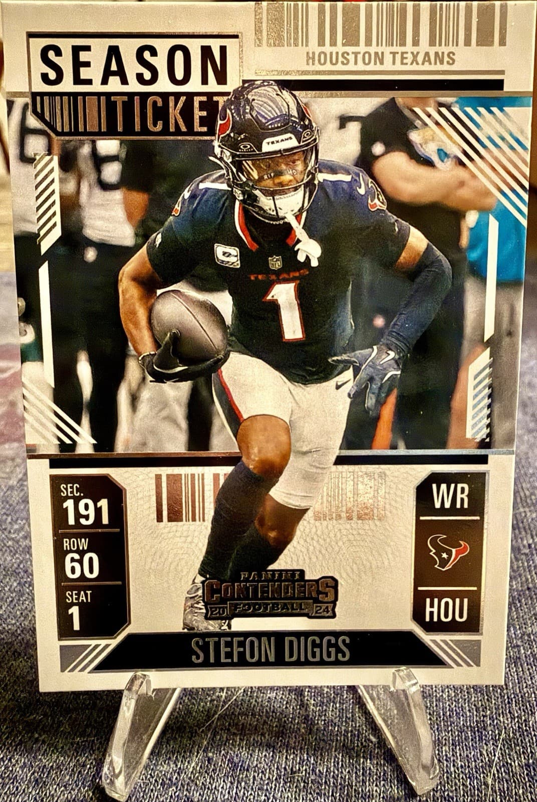 2024 Panini Contenders - Season Ticket Stefon Diggs #40 Silver - Thumbnail 3