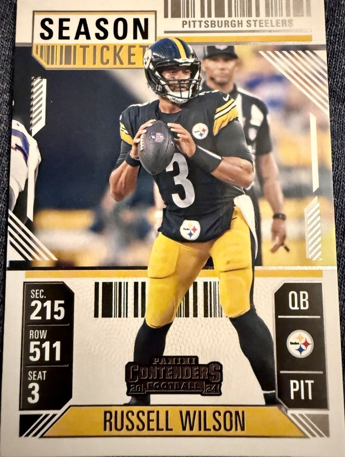 2024 Panini Contenders - Season Ticket Russell Wilson #82 Retail - Thumbnail 5