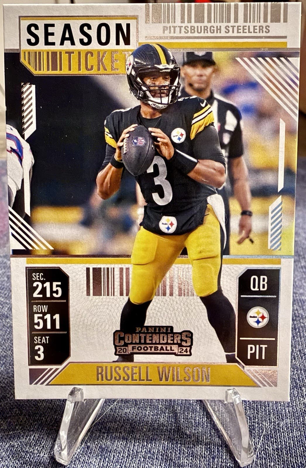 2024 Panini Contenders - Season Ticket Russell Wilson #82 Retail - Thumbnail 3