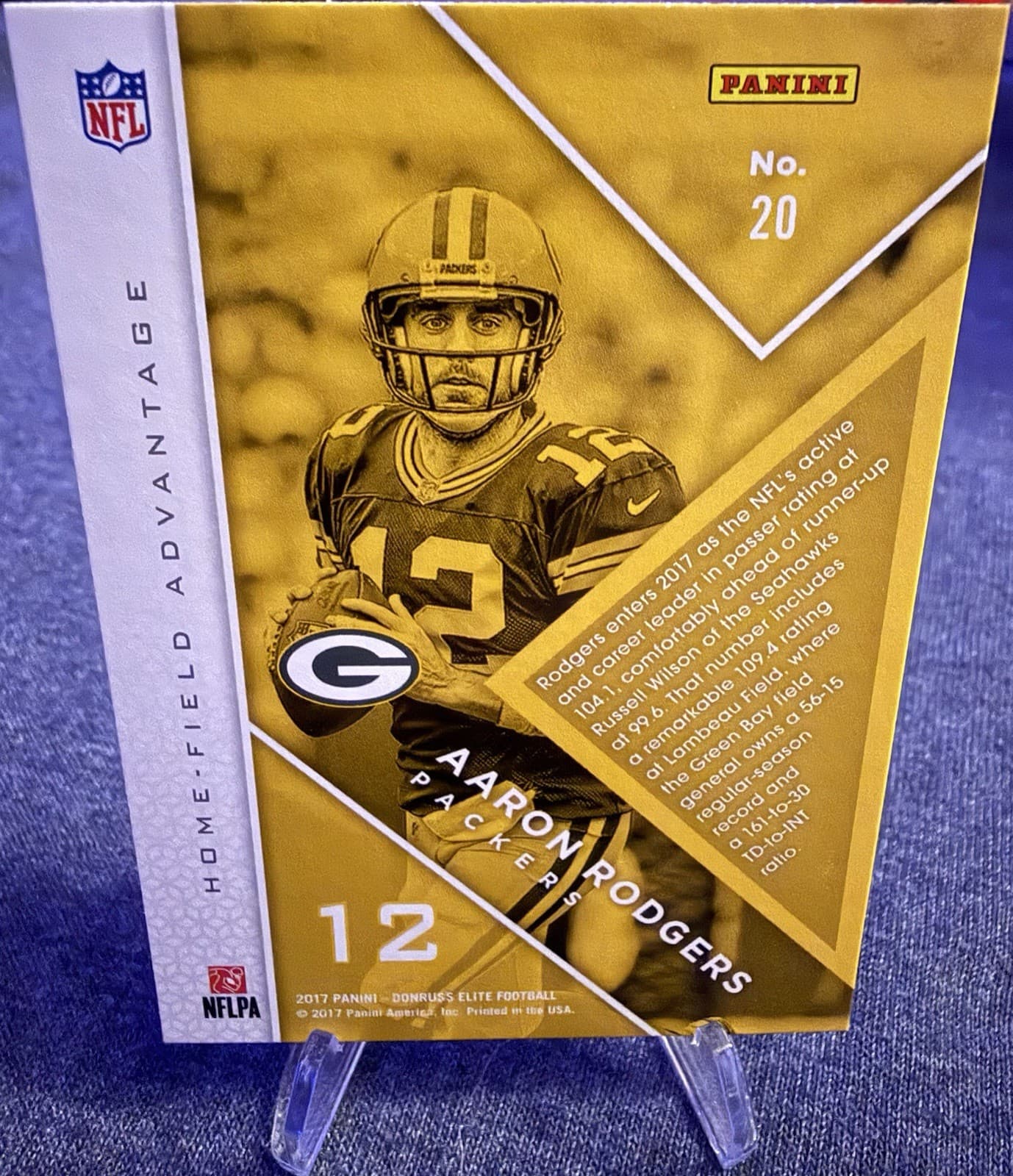 2017 Panini Donruss Elite Aaron Rodgers Home-Field Advantage #20 - Thumbnail 4