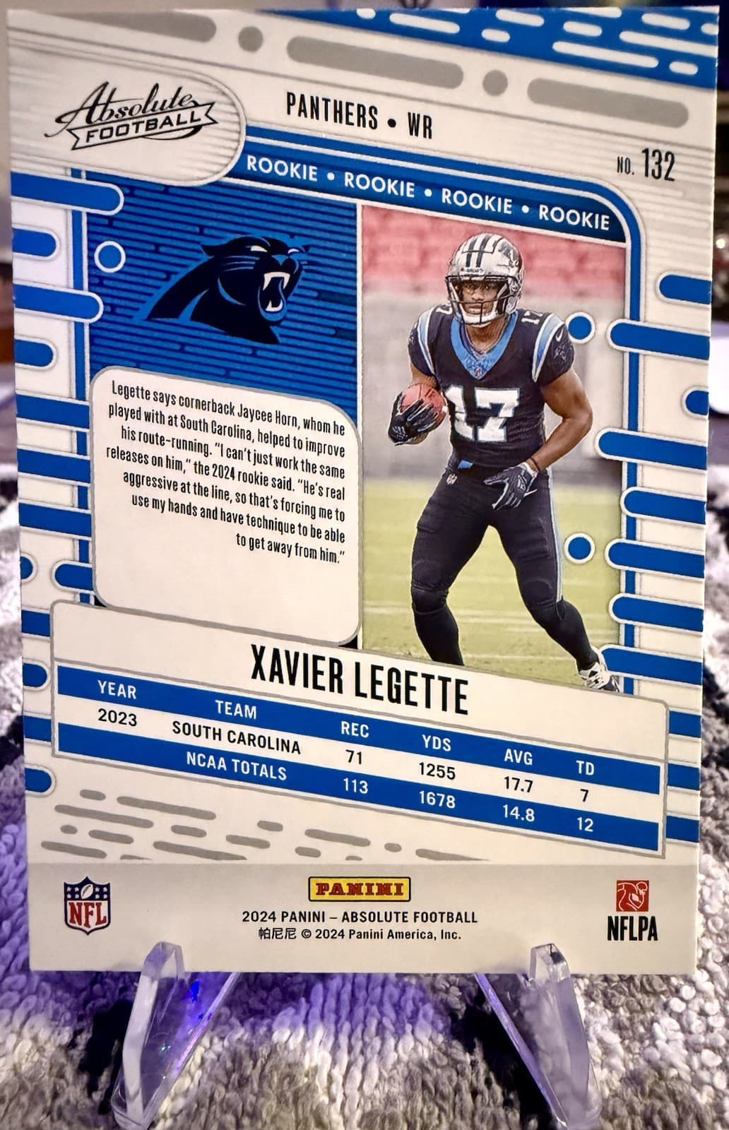 2024 Panini Absolute - Rookies Xavier Legette #132 (RC) - Thumbnail 3