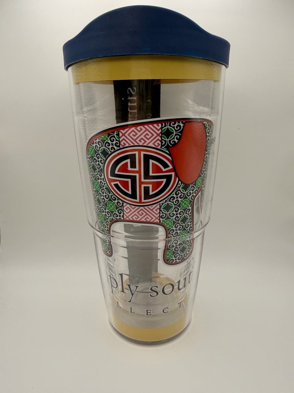 TERVIS Simply Southern 24 oz Travel Tumbler Cup With Blue Lid Elephant