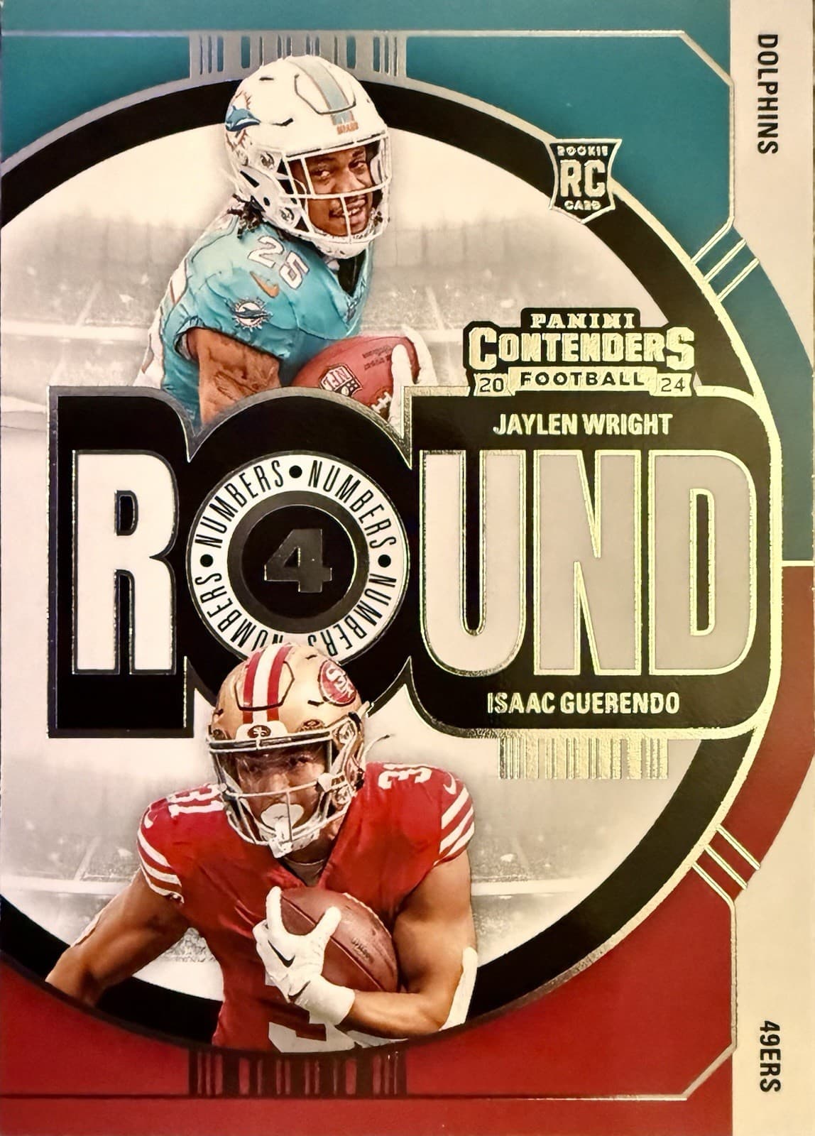 2024 Panini Contenders - Round Numbers Jaylen Wright, Isaac Guerendo #17 (RC)