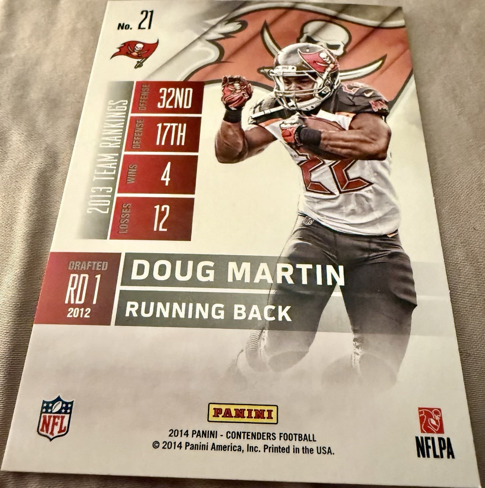 2014 Panini Contenders - Doug Martin #21 Season Ticket - Thumbnail 4
