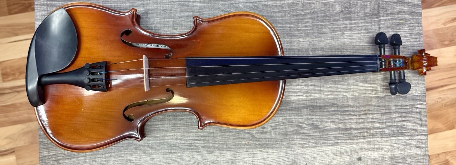 Laval II copy of Stradivarius Violin Set Student Fiddle, Case, Bows, Resin, Book - Thumbnail 5