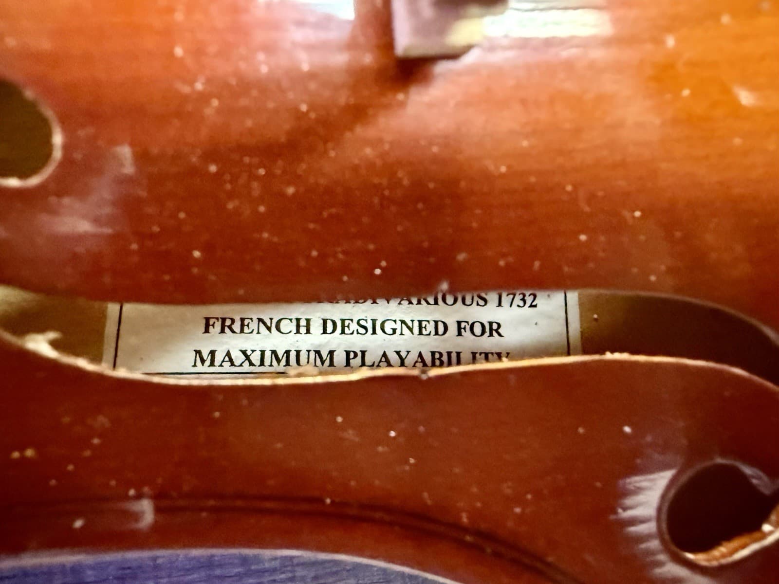 Laval II copy of Stradivarius Violin Set Student Fiddle, Case, Bows, Resin, Book - Thumbnail 3