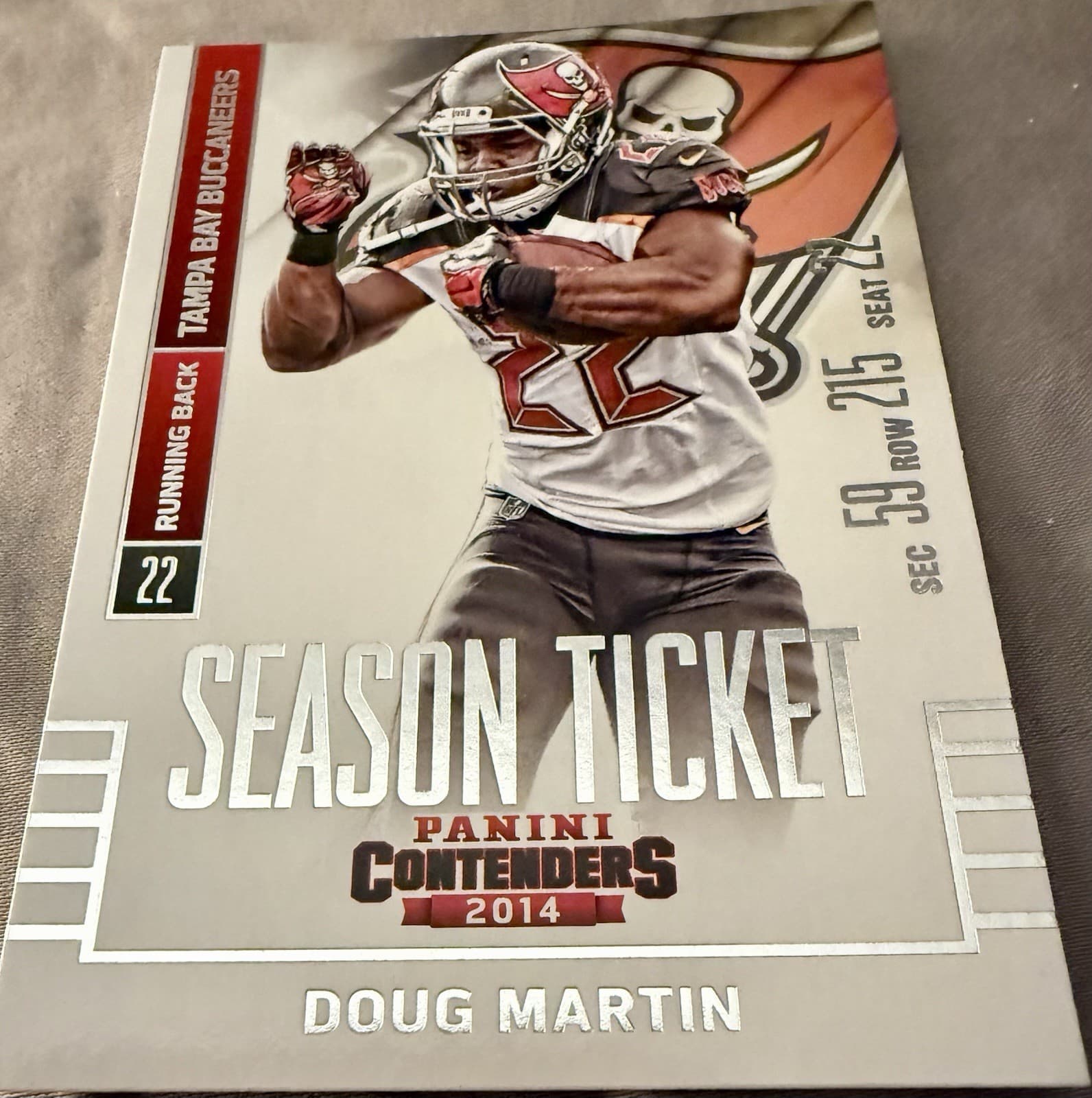 2014 Panini Contenders - Doug Martin #21 Season Ticket - Thumbnail 3