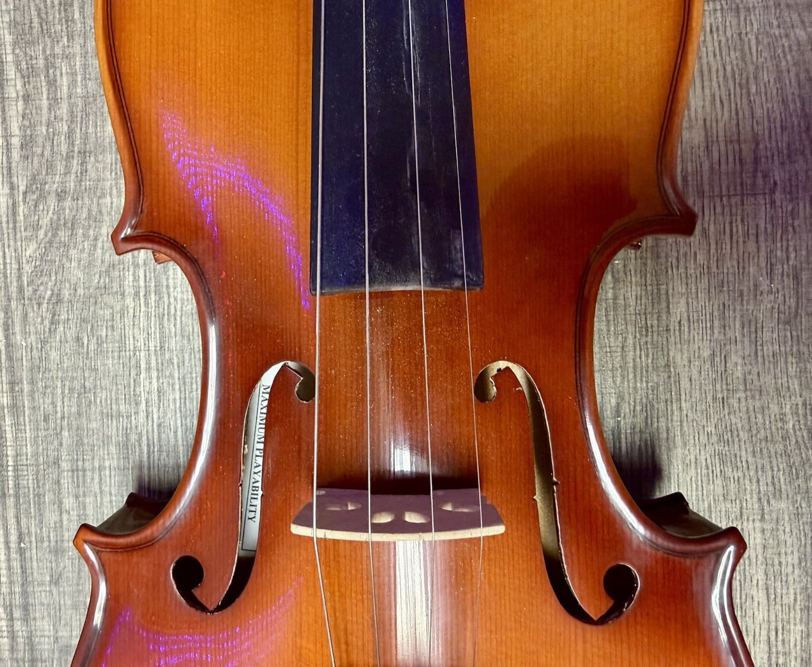 Laval II copy of Stradivarius Violin Set Student Fiddle, Case, Bows, Resin, Book - Thumbnail 7