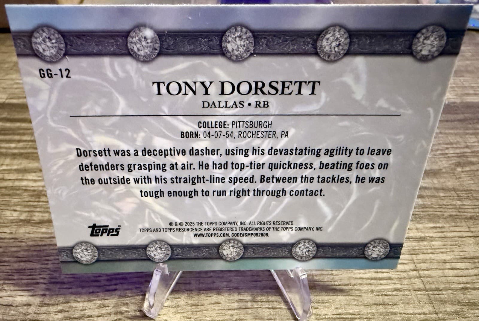 2024 Topps Resurgence Glimmer and Gleam Tony Dorsett #GG-12 Refractor Cowboys - Thumbnail 4
