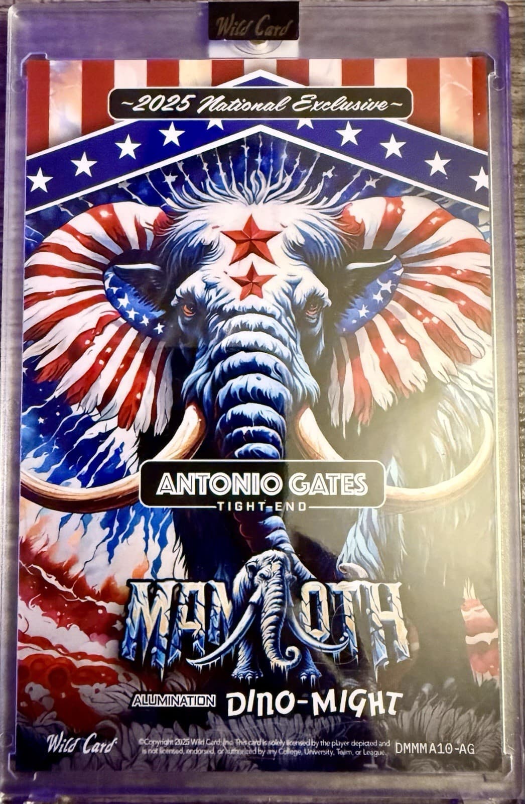2025 Wild Card Mammoth Antonio Gates 1/1 National Exclusive #DMMMA10-AG - Thumbnail 3