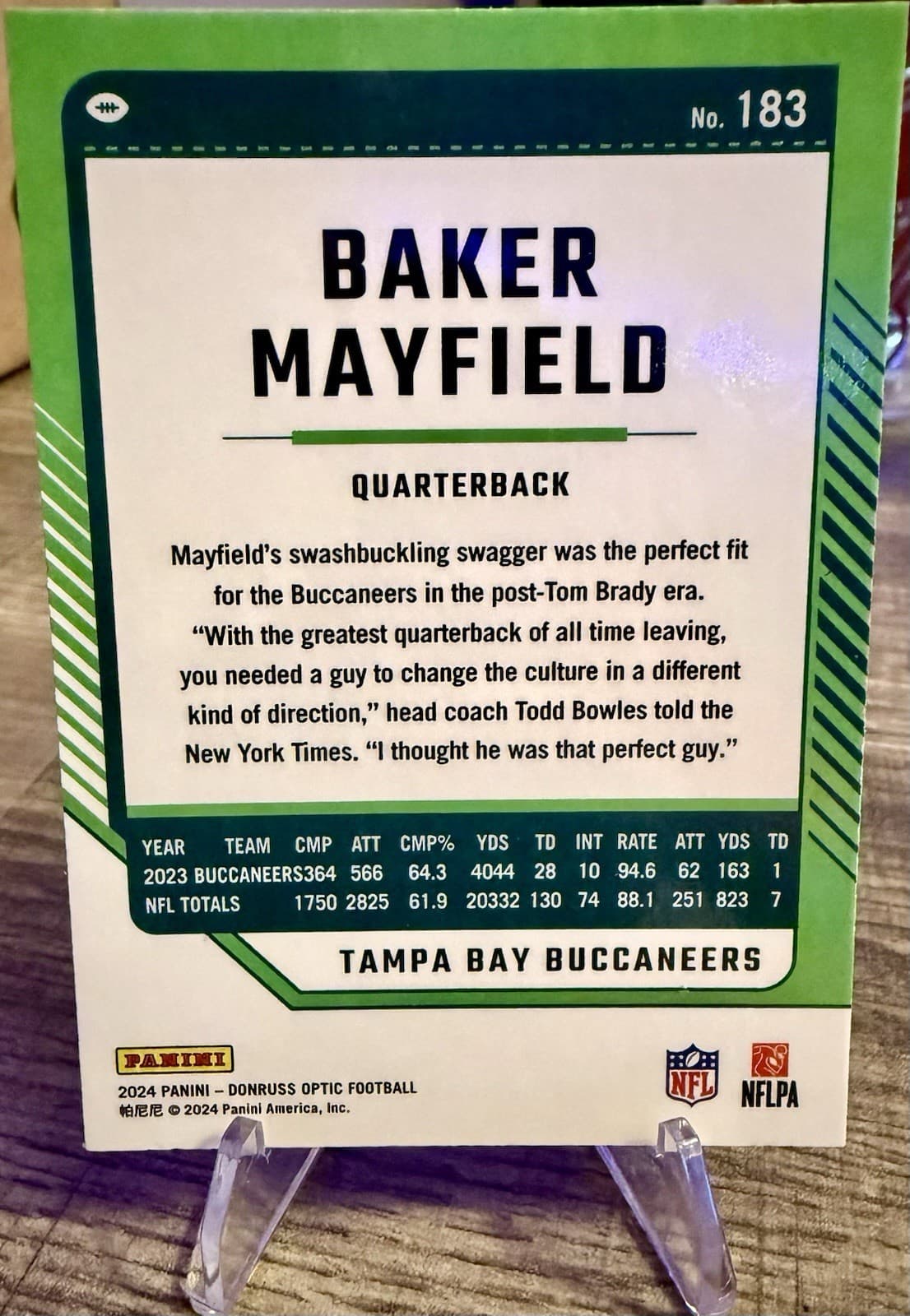 2024 Panini Donruss Optic - Baker Mayfield #183 Holo Prizm - Thumbnail 4