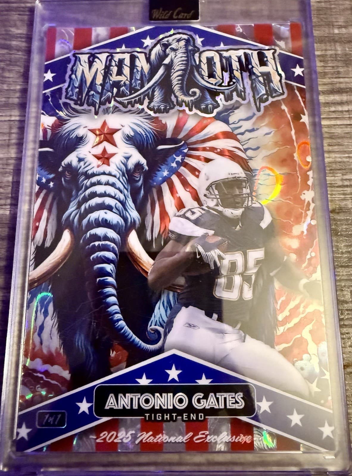 2025 Wild Card Mammoth Antonio Gates 1/1 National Exclusive #DMMMA10-AG - Thumbnail 4