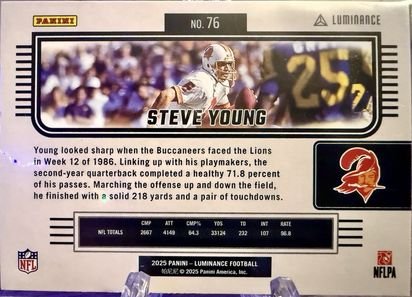2025 Panini Luminance - Steve Young #76 Silver - Thumbnail 4