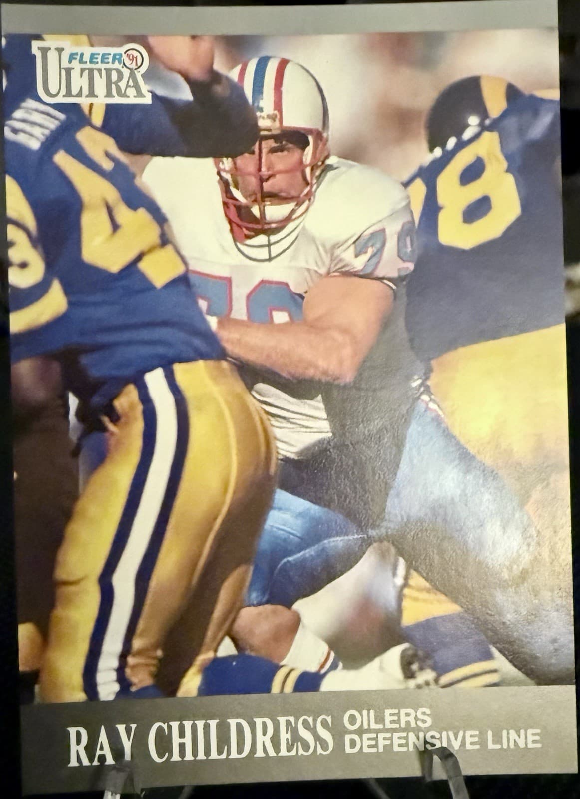 1991 Fleer Ultra - Ray Childress #44 Houston Oilers Football Card NFL HOF - Thumbnail 2