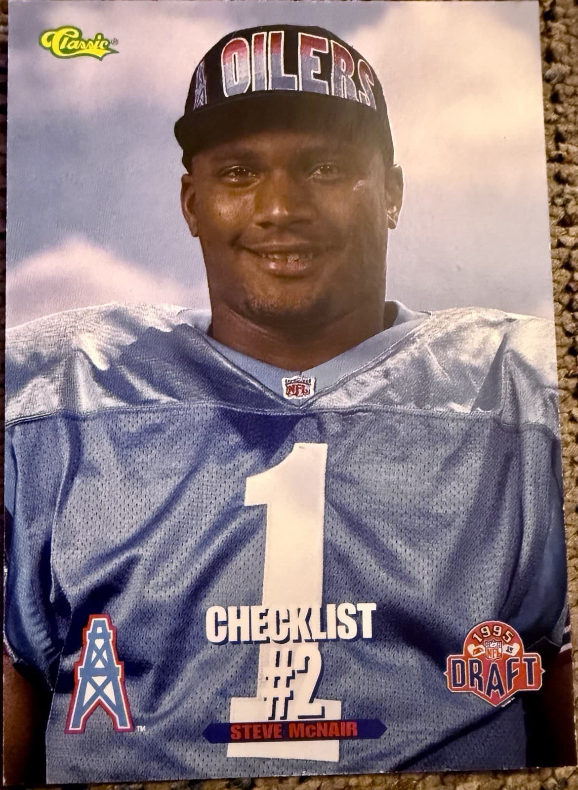 1995 Classic NFL Draft - Checklist Steve McNair #100 (RC)