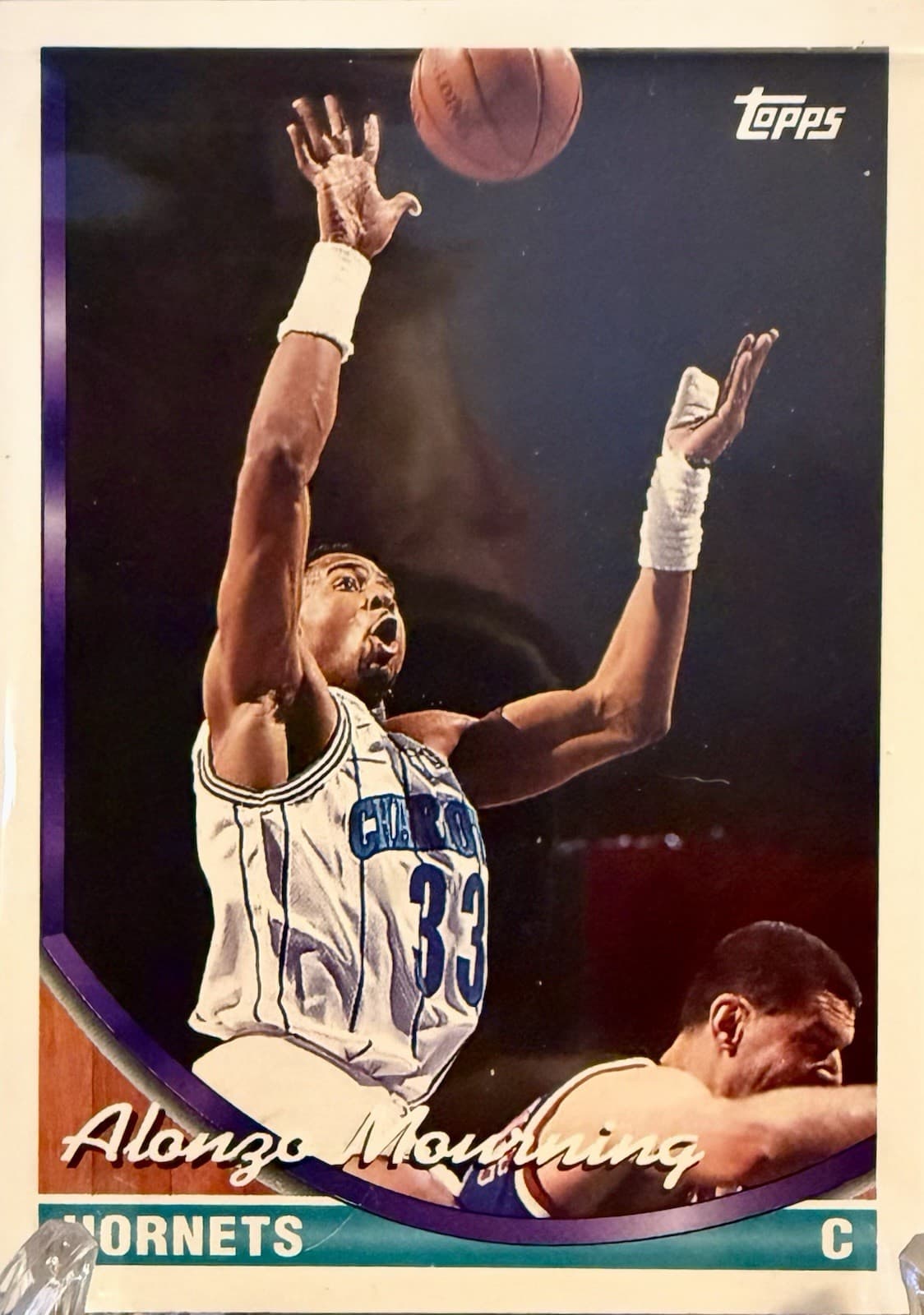 1993-94 Topps #170 Alonzo Mourning Gold Charlotte Hornets - Thumbnail 4