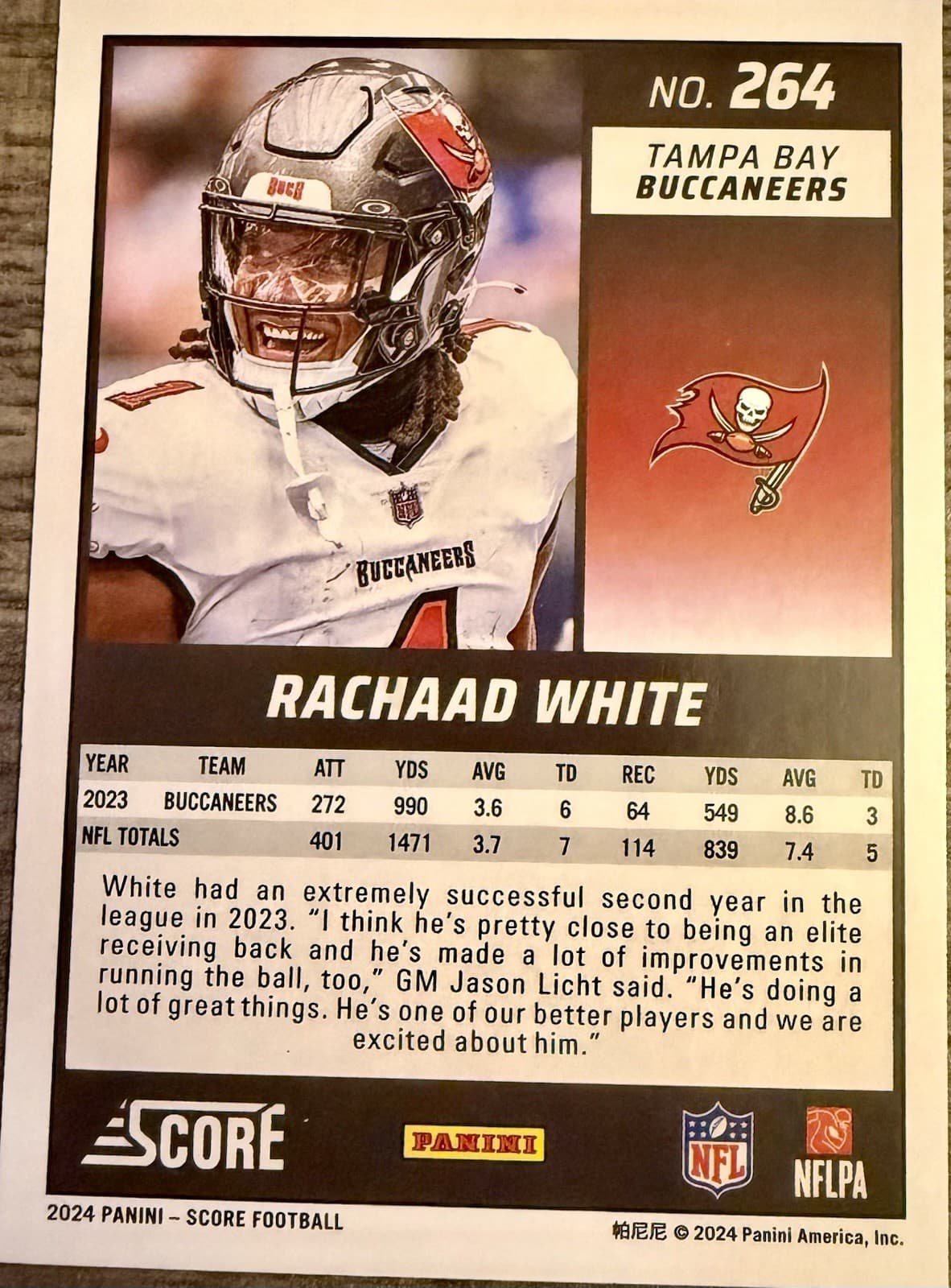 2024 Score Rachaad White #264 - Thumbnail 2
