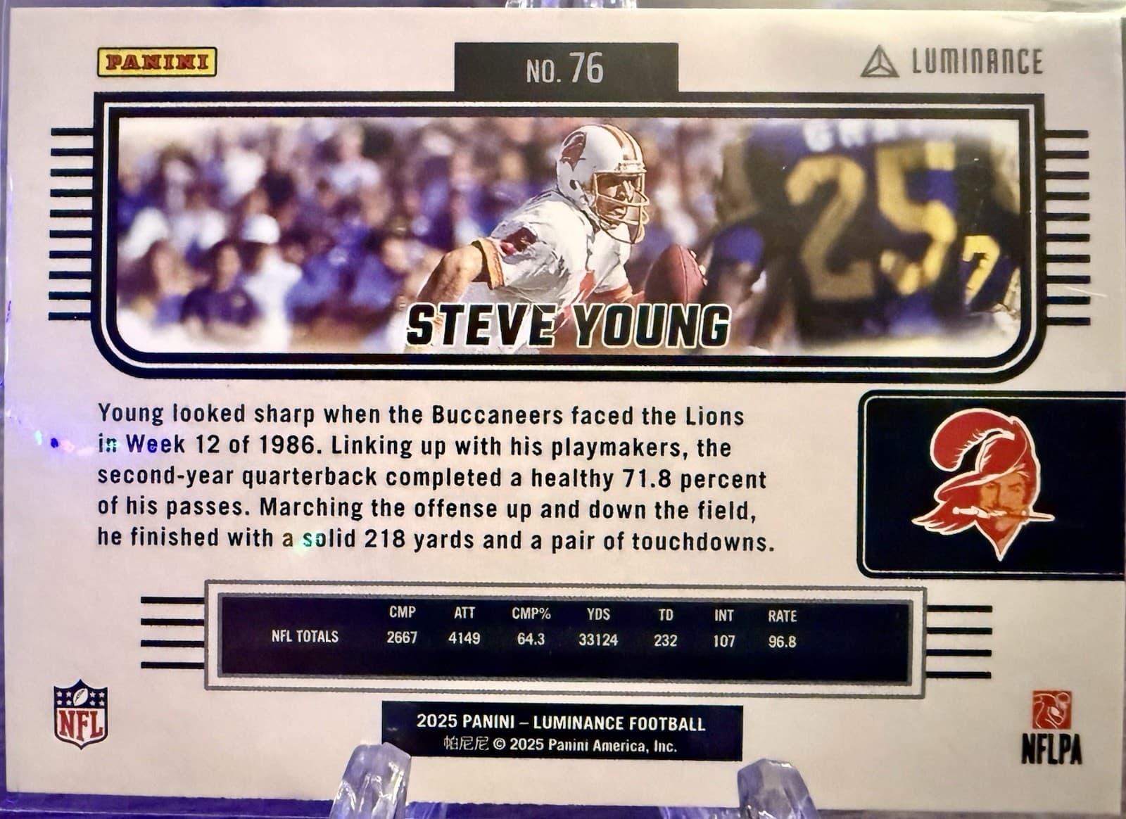 2025 Panini Luminance - Steve Young #76 Silver - Thumbnail 2