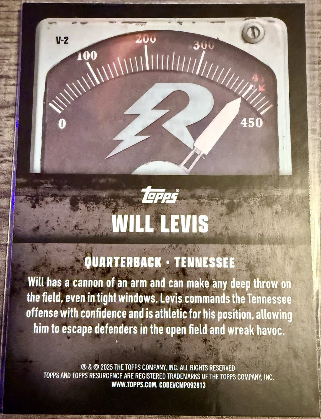 2024 Topps Resurgence - Voltaic Will Levis #V-2 Refractor - Thumbnail 2