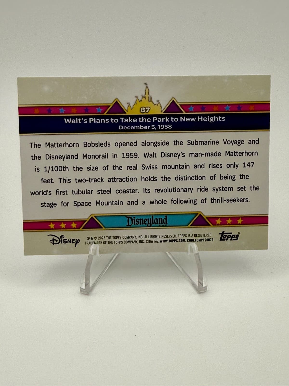 2025 Topps Disneyland 70th Anniversary Timeline PYC - Thumbnail 2