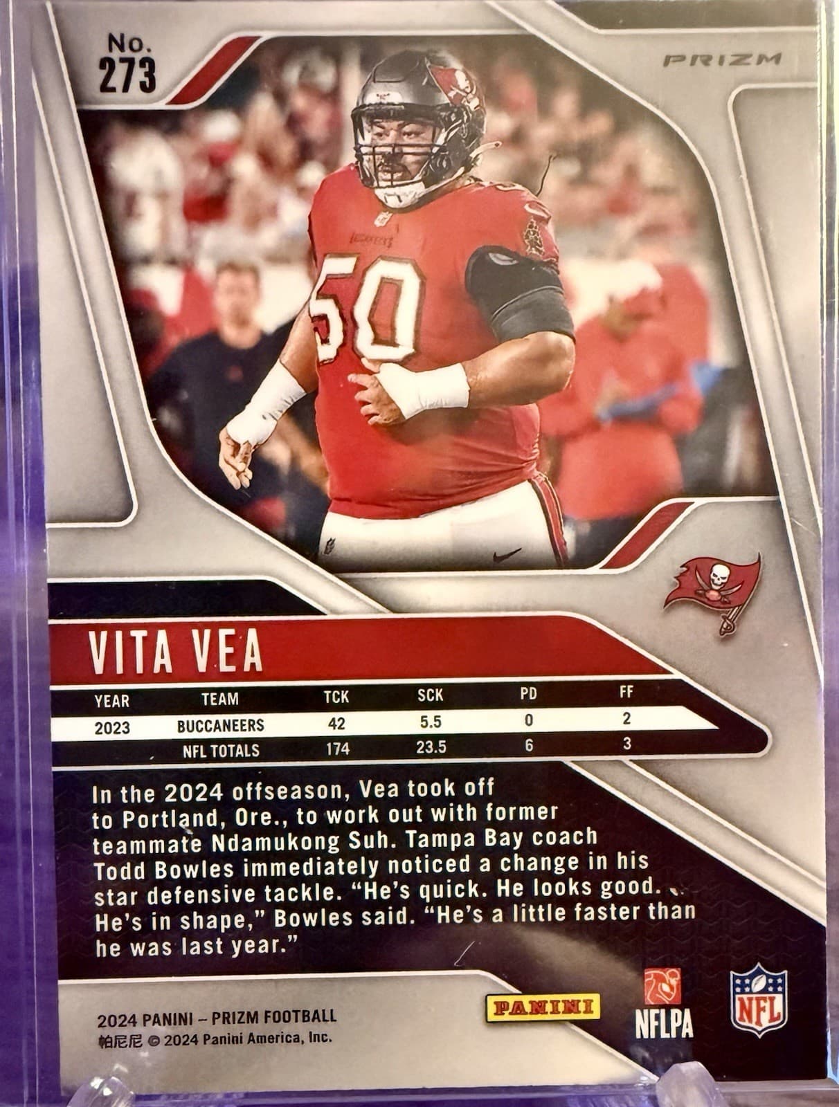 2024 Panini Prizm - Vita Vea #273 Silver Prizm - Thumbnail 2