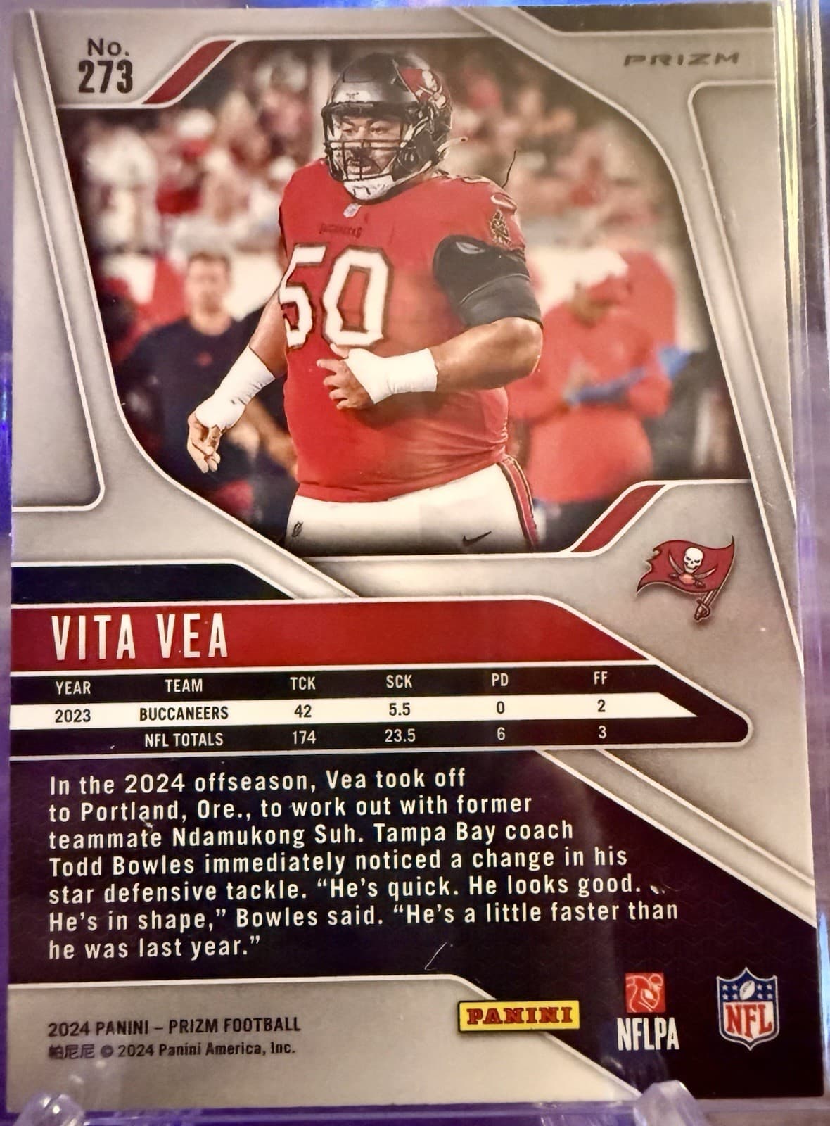 2024 Panini Prizm - Vita Vea #273 Silver Prizm - Thumbnail 4