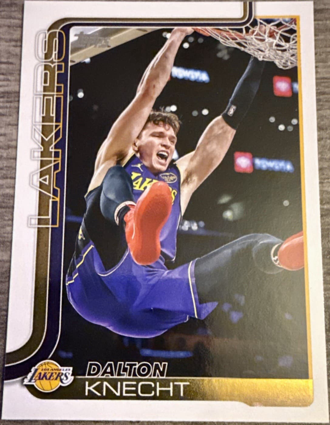 DALTON KNECHT LA LAKERS 2025-26 TOPPS FLAGSHIP BASKETBALL CARD NUMBER 153