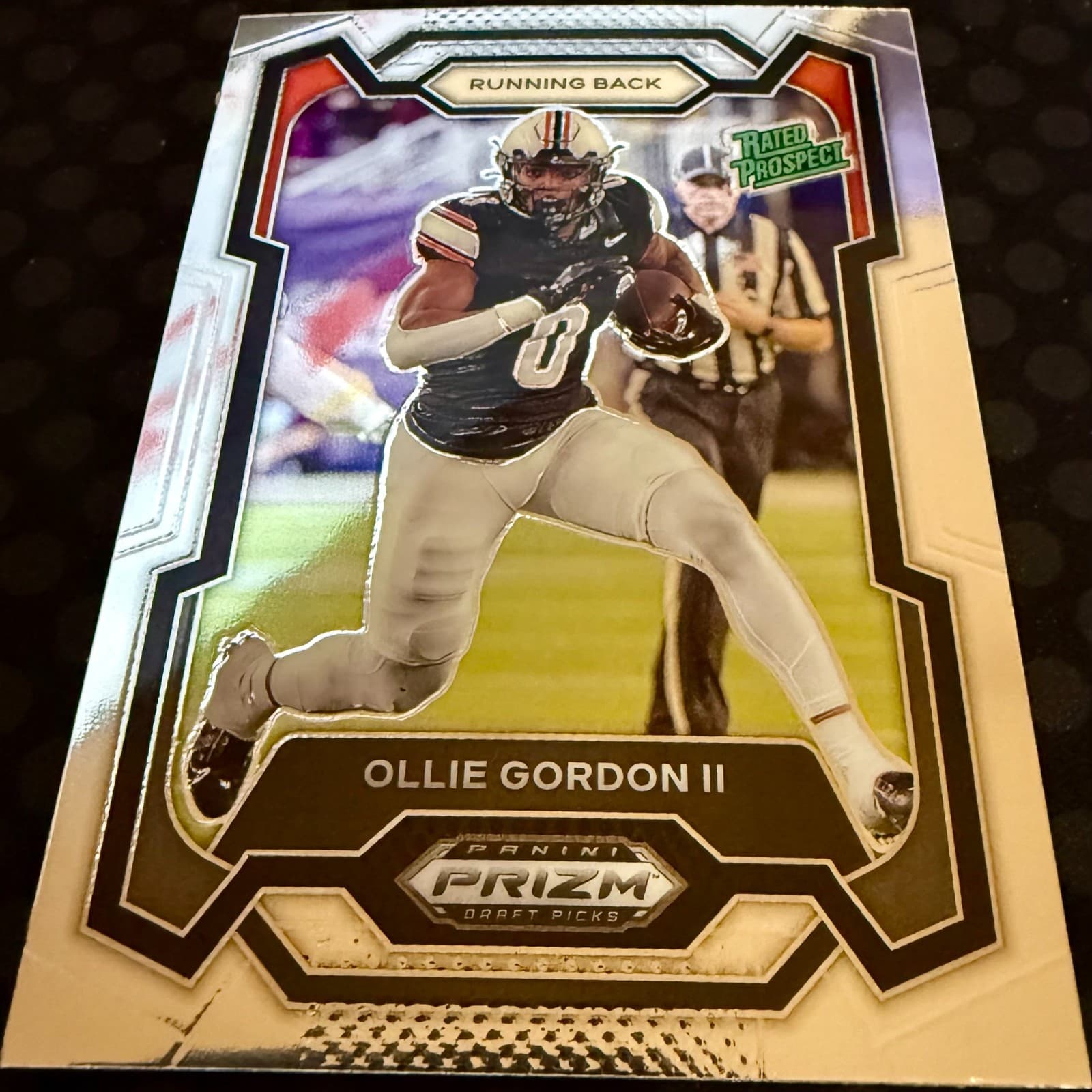 2024 Panini Prizm Draft Picks - Ollie Gordon II #102 Rated Prospects Silver (RC) - Thumbnail 3
