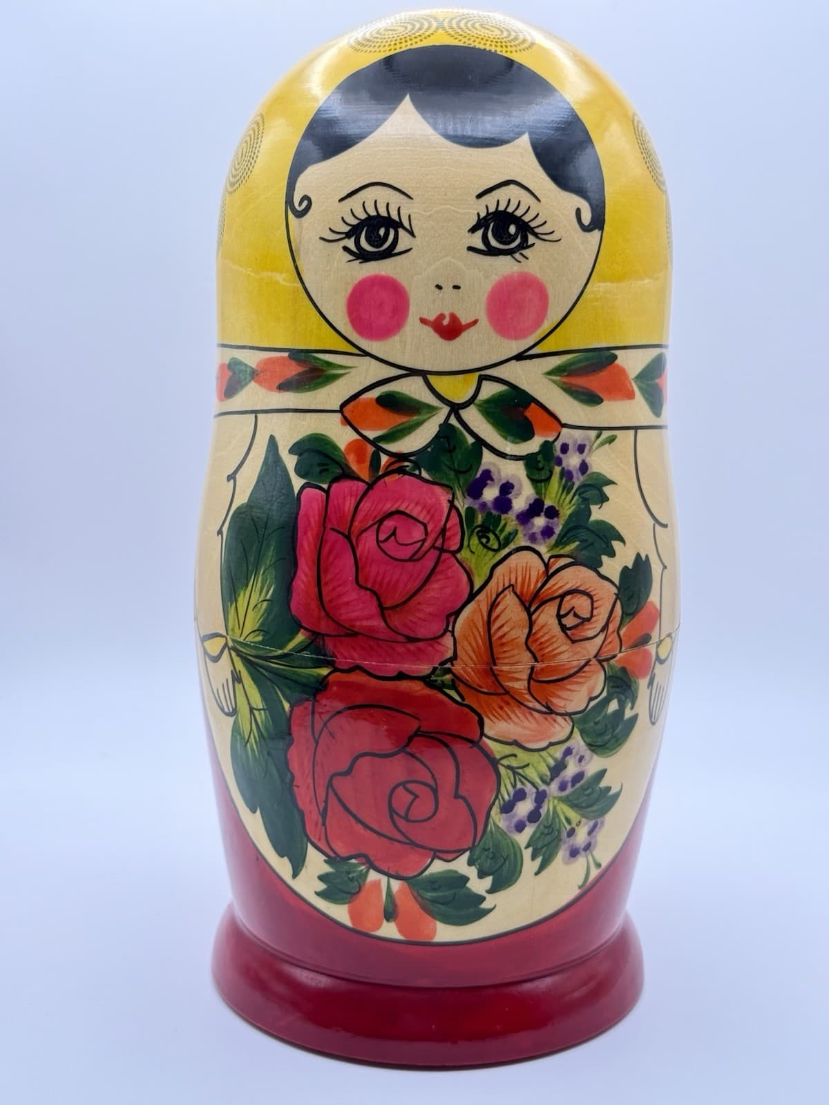 Vintage Russian Nesting Dolls Matryoshka Of 8 Semenovskaya Never Open Aug 2002 - Thumbnail 5