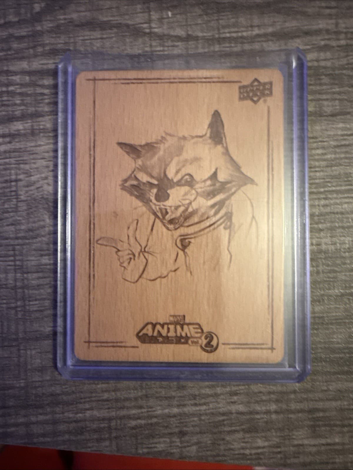2023 UD Marvel Anime Vol 2 Rocket Raccoon Woodblock Echo Peach Momoko #WH-49