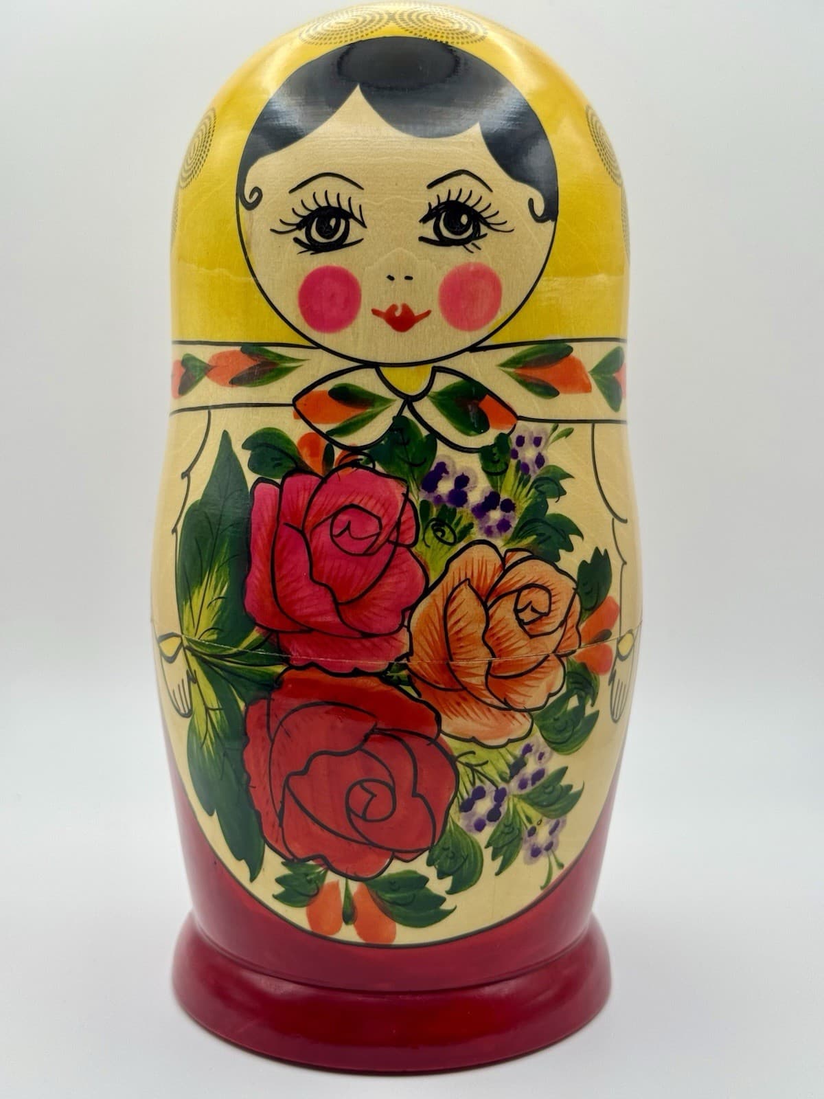 Vintage Russian Nesting Dolls Matryoshka Of 8 Semenovskaya Never Open Aug 2002