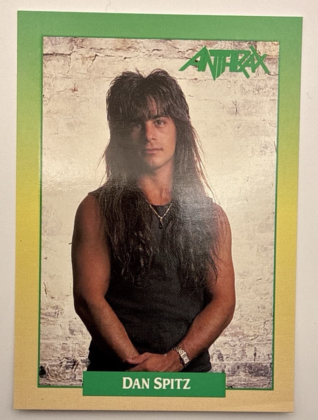 Vintage 1991 Brockum RockCards #50 Dan Spitz Anthrax Rock Hair Metal Band