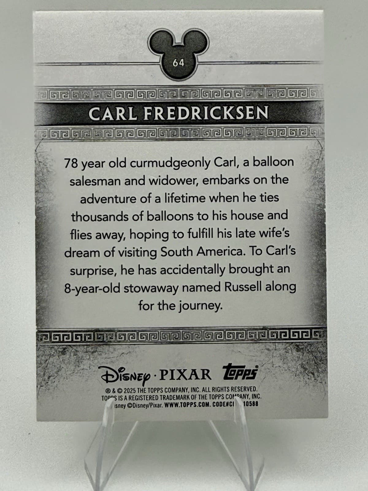 2025 Topps Minted Disney Carl Fredricksen Gold SP 20/50 #64 - Thumbnail 2