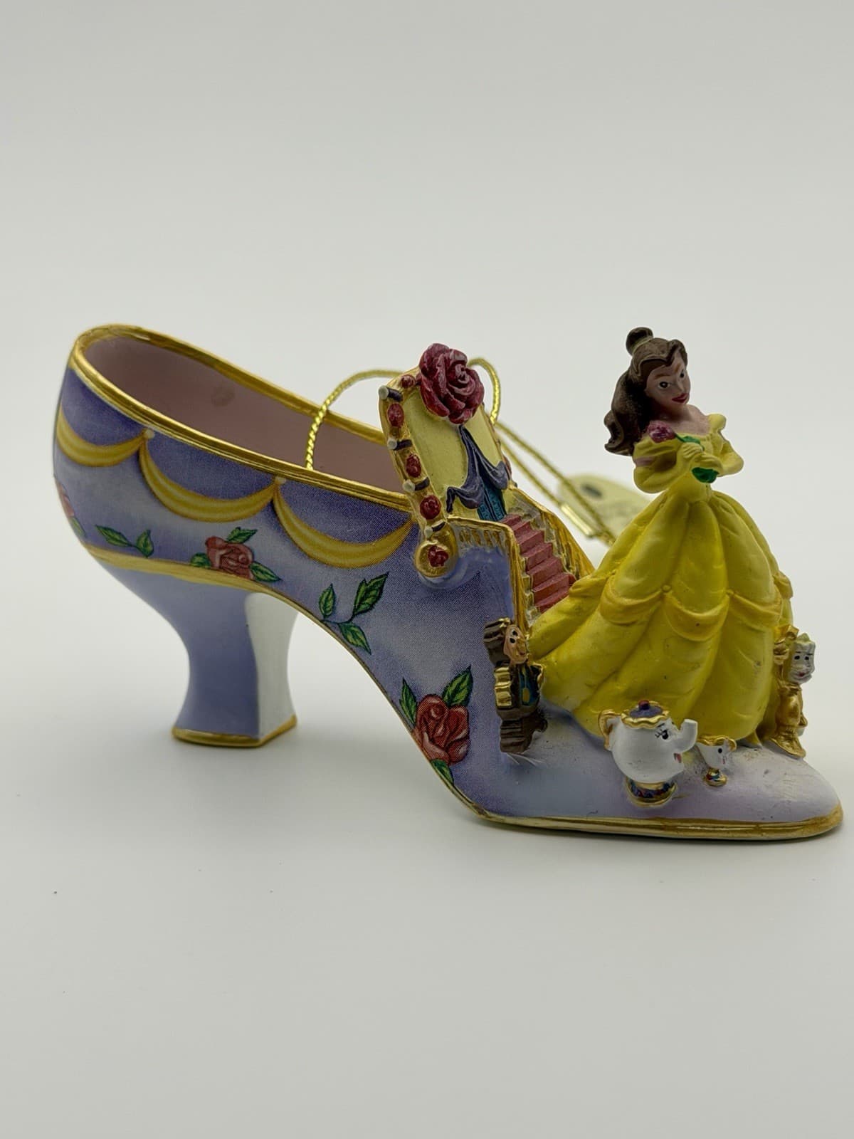 Belle Disney Once Upon a Slipper Ornament with ID tag Bradford Exchange 2010
