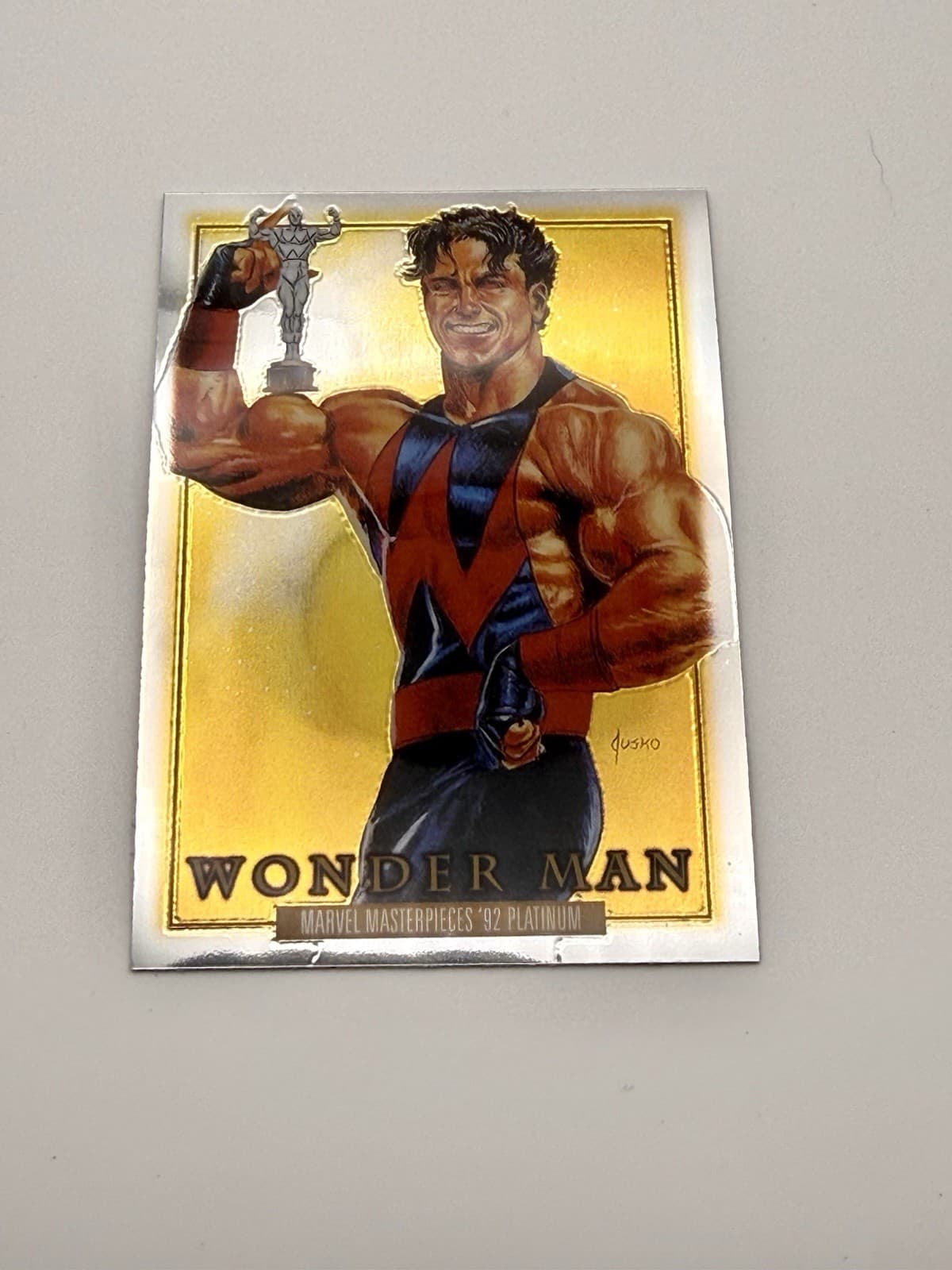 2024 UD Marvel Masterpieces 92 Platinum #93 Wonder Man Yellow Gold