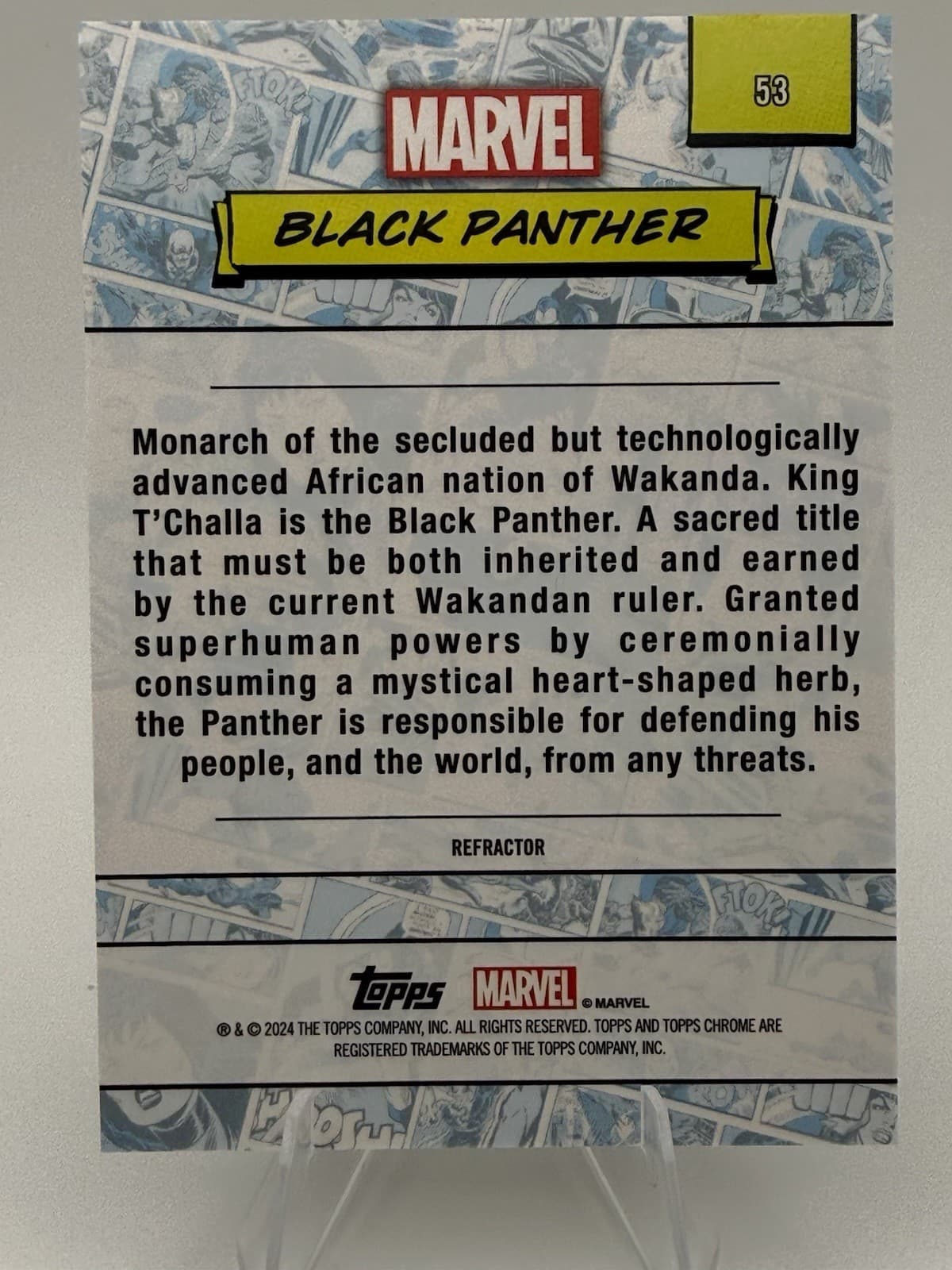 2024 Topps Chrome Marvel Black Panther Silver Refractor #53 - Thumbnail 2