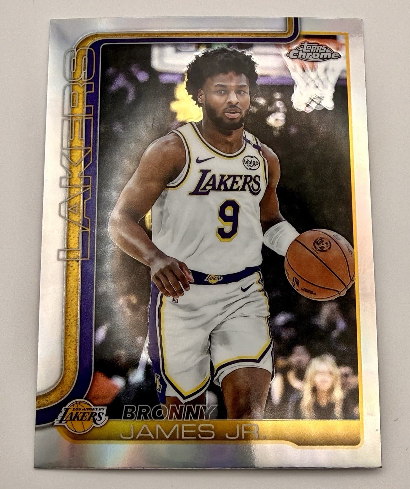 2025-26 Topps Chrome #182 Bronny James Jr. Refractor - Thumbnail 2