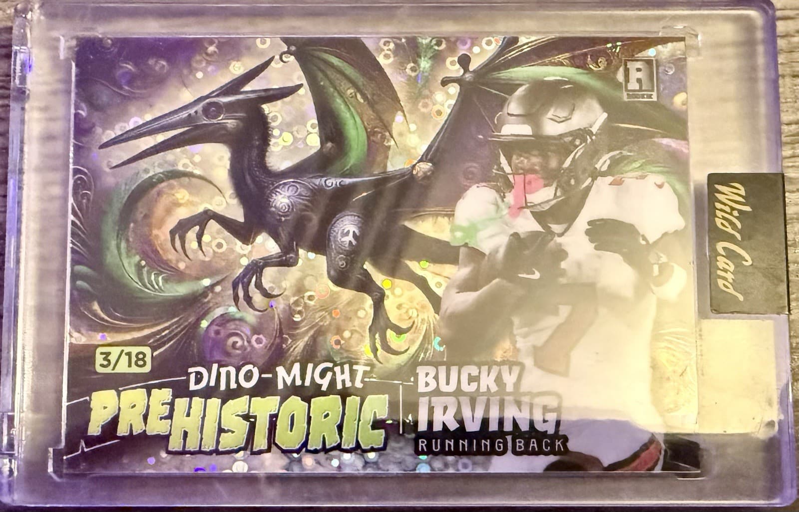 2024 Wild Card Pre-Historic Bucky Irving 3/18 Circle Sparkle Pterodactyl Sealed - Thumbnail 4