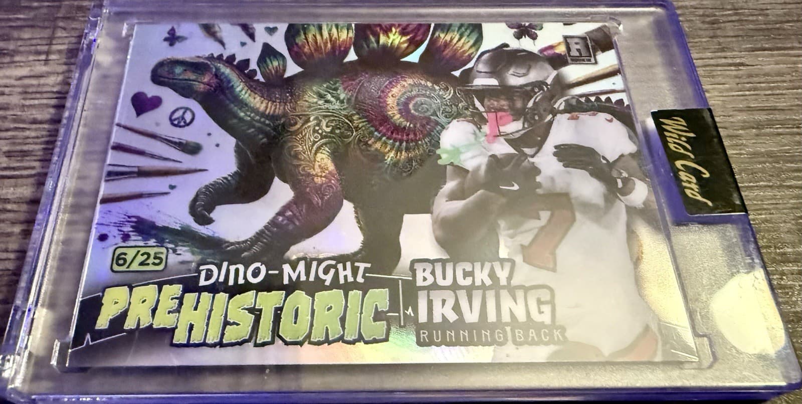 2024 Wild Card Prehistoric Bucky Irving 06/25 Rookie Chrome Prism Refractor - Thumbnail 5