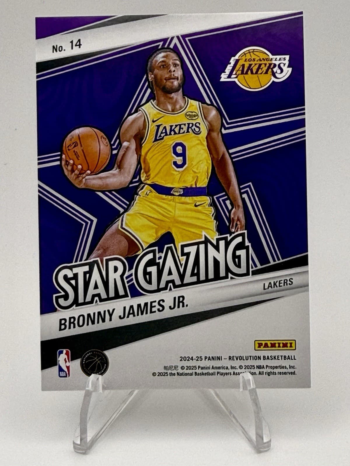 2024-25 Panini Revolution Silver - Star Gazing Gold Bronny James #14 (RC) - Thumbnail 4