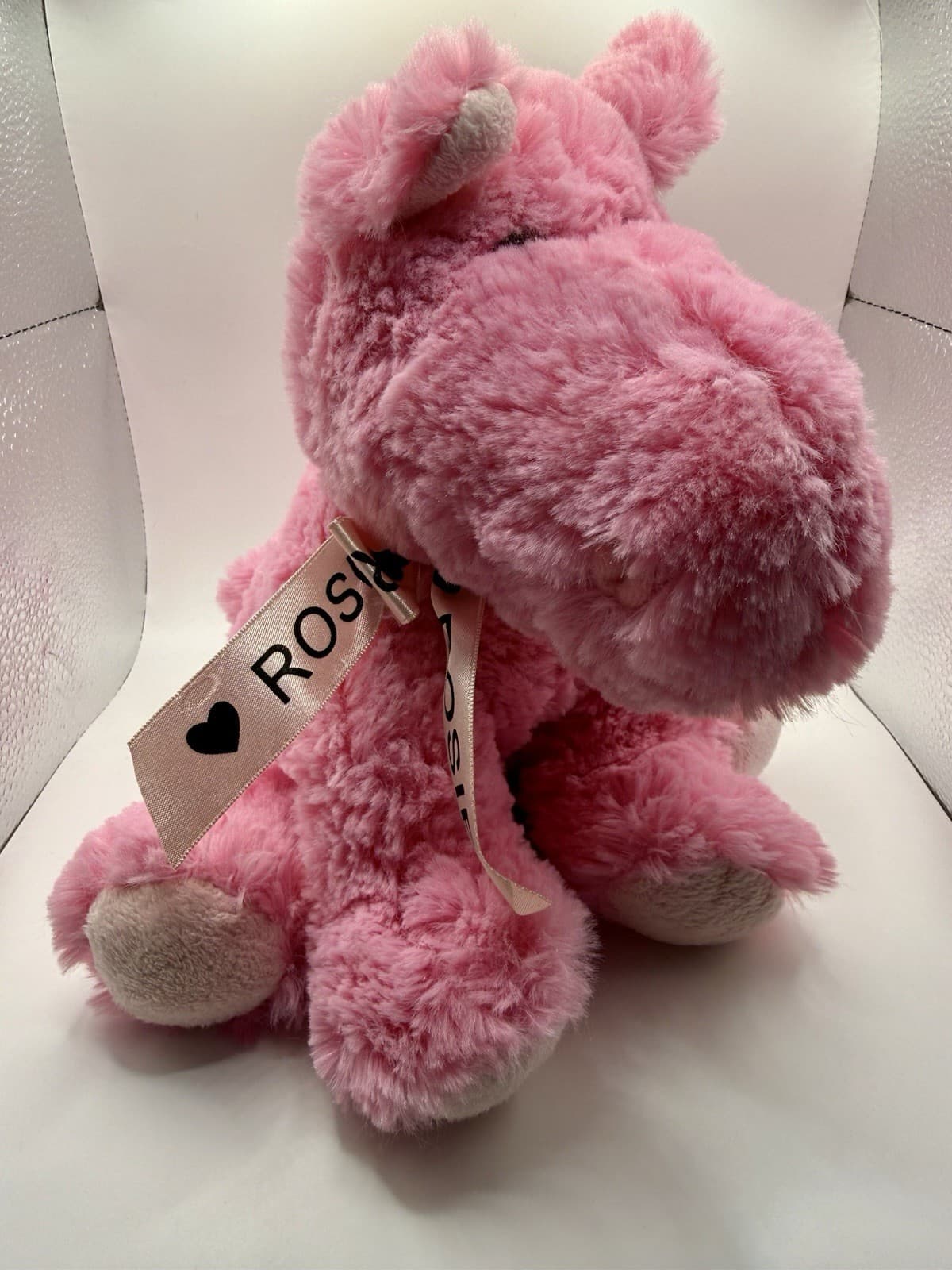 Vintage MJC Purr-Fection Rosie WOTM Heart Pink Plush Stuffed Animal Toy 1992