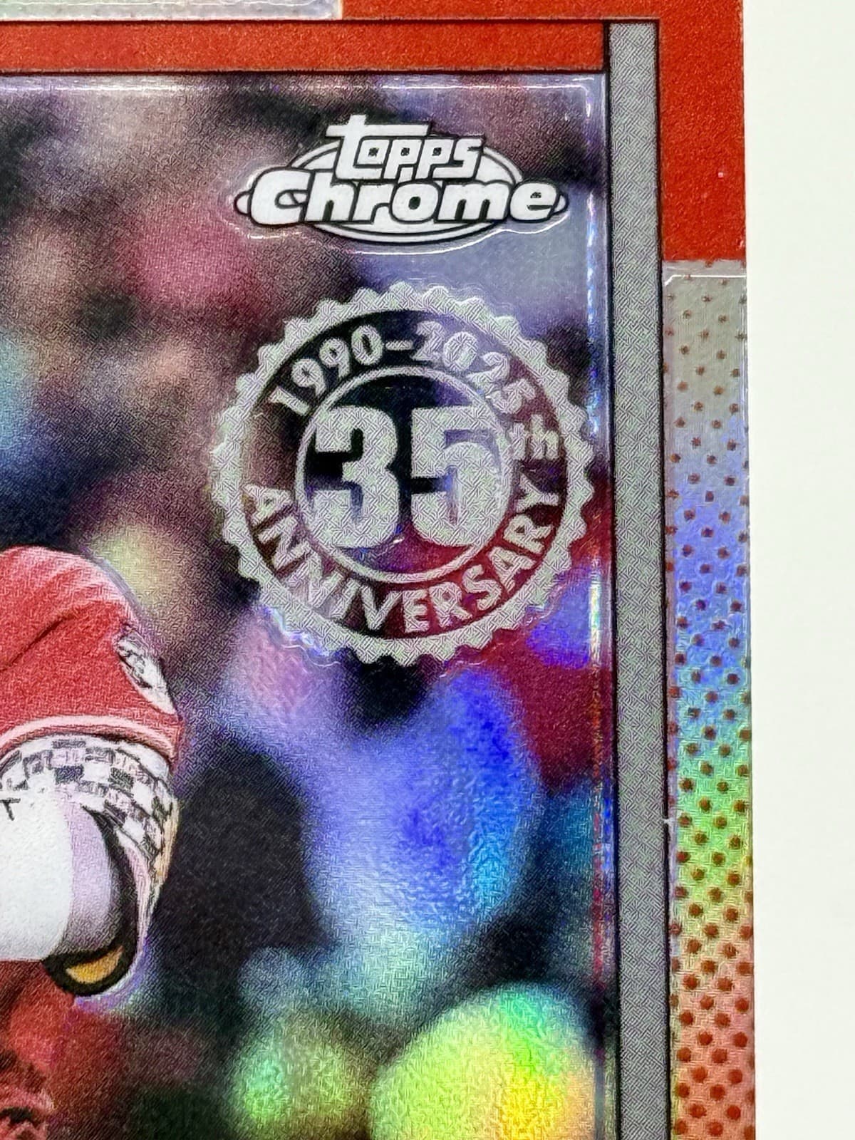 2025 Topps Chrome Update Elly De La Cruz 35th Anniversary Refractor #90CU-3 Reds - Thumbnail 3