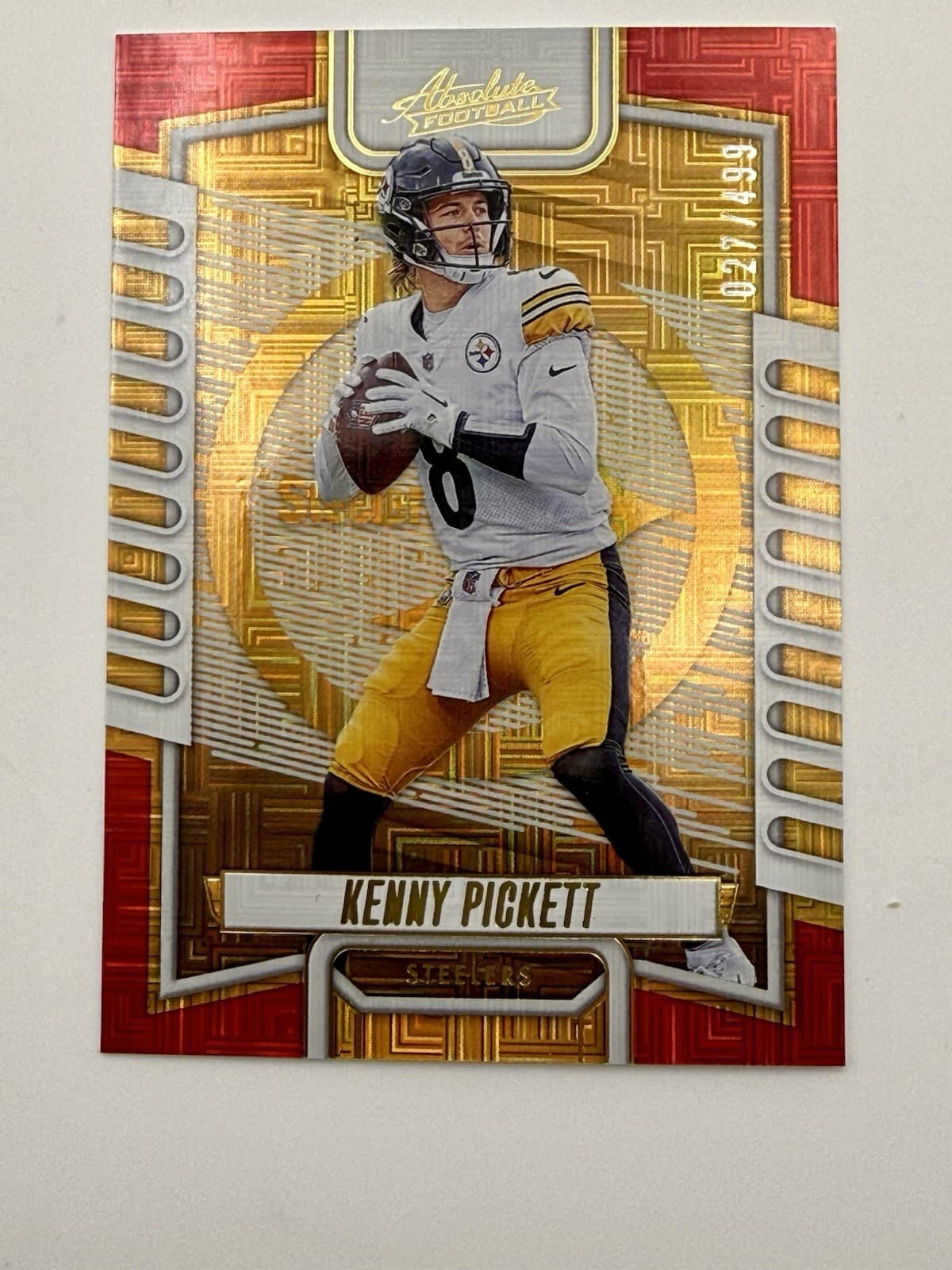 2023 Panini Absolute Kenny Pickett Red Squares 027/499 #9