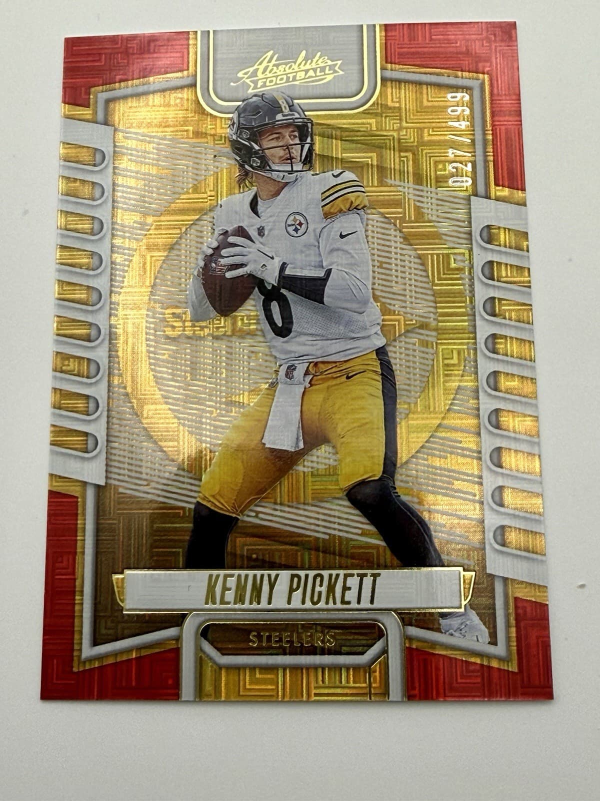 2023 Panini Absolute Kenny Pickett Red Squares 027/499 #9 - Thumbnail 4