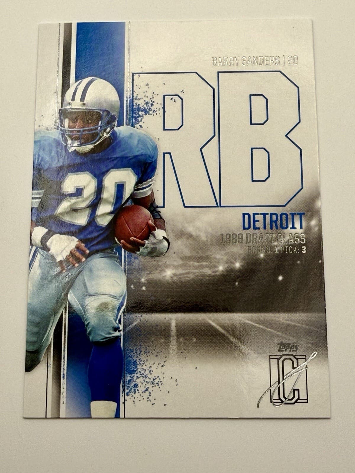 2025 Topps Signature Class Barry Sanders 1989 Draft Class #15 Detroit Lions - Thumbnail 3