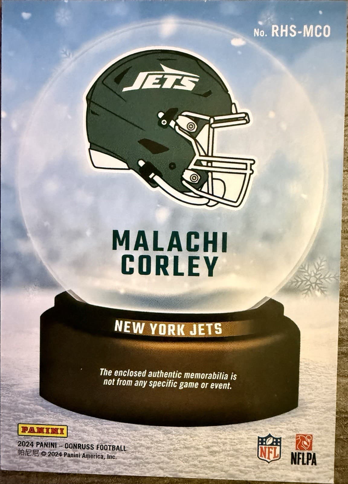 2024 Panini Donruss Rookie Holiday Sweaters Malachi Corley #RHS-MCO 3 Color Jets - Thumbnail 2